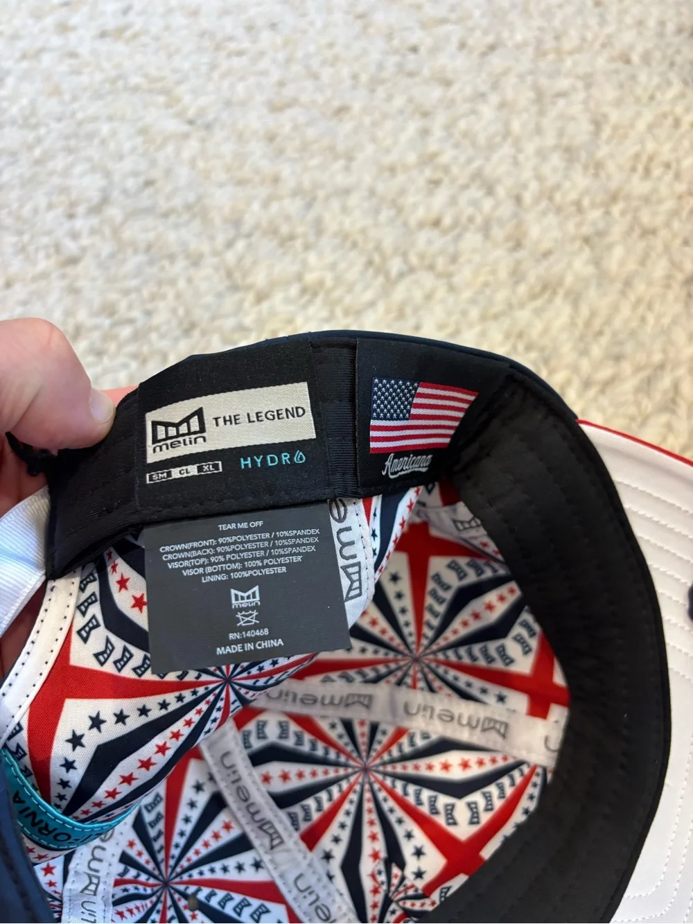 NWT Melin The Legend Americana Hydro Baseball Cap Navy Patriotic Classic